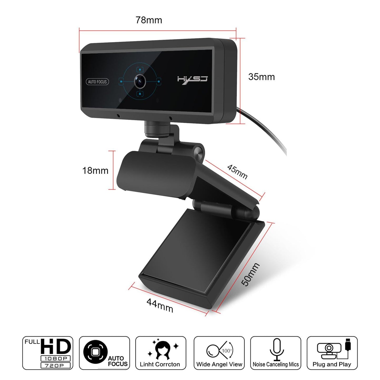USB Webcam with Microphone for Computer PC Laptop Desktop 5 Million Pixels