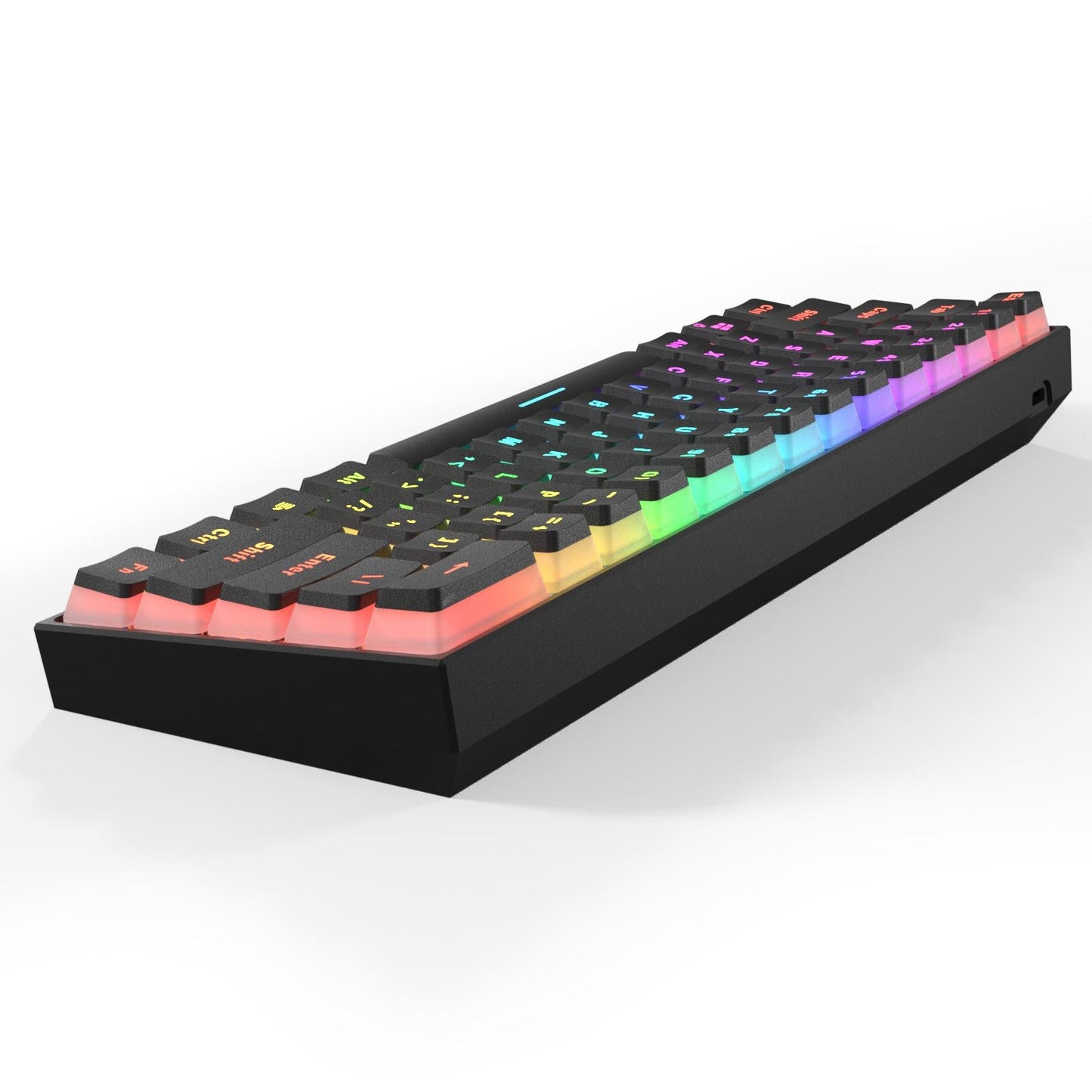 60% GK61 Mechanical Gaming Keyboard 61 Keys LED Backlit Wired for PC black