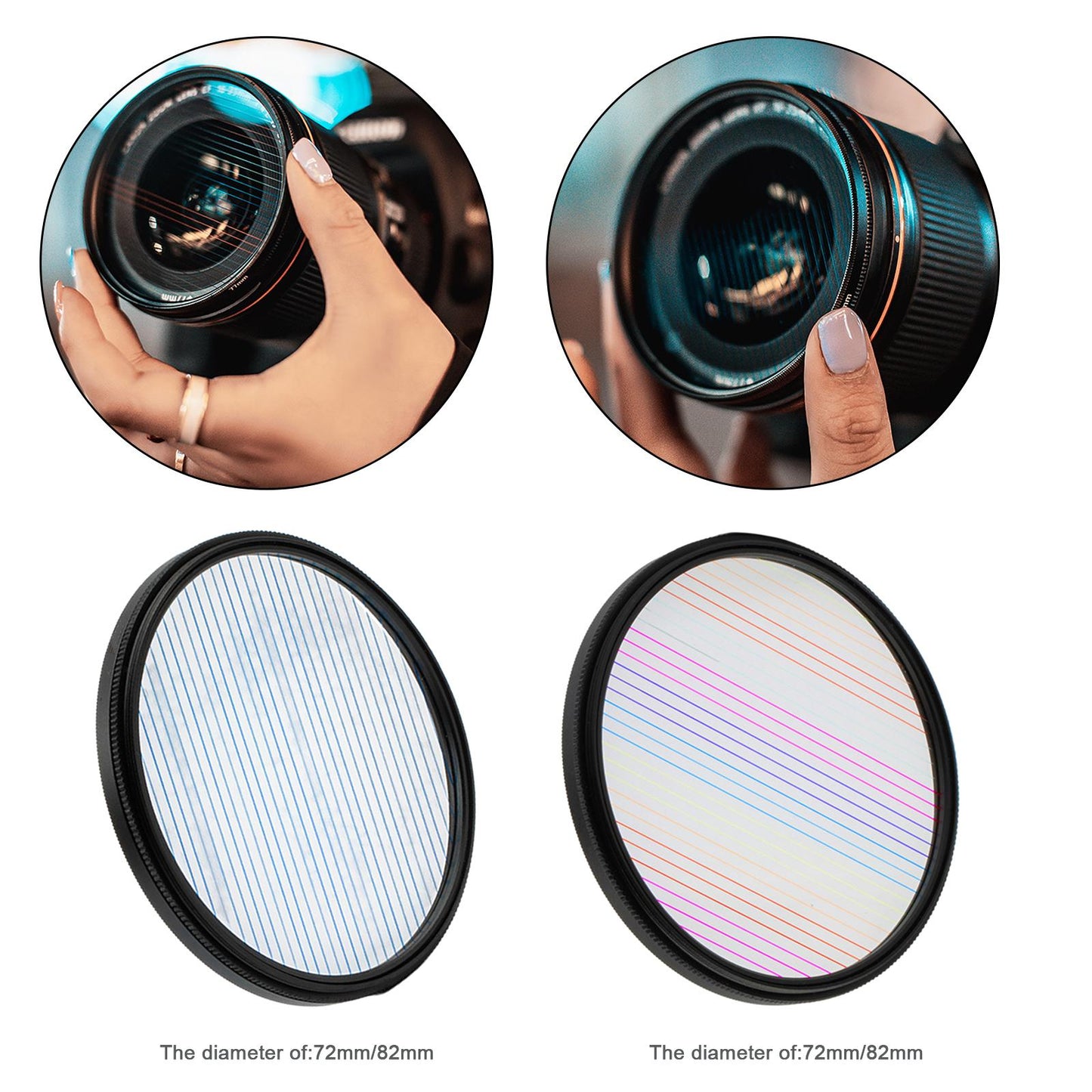 Streak Filter Special Effects Filter Camera Accessories 77mm  Blue Streak