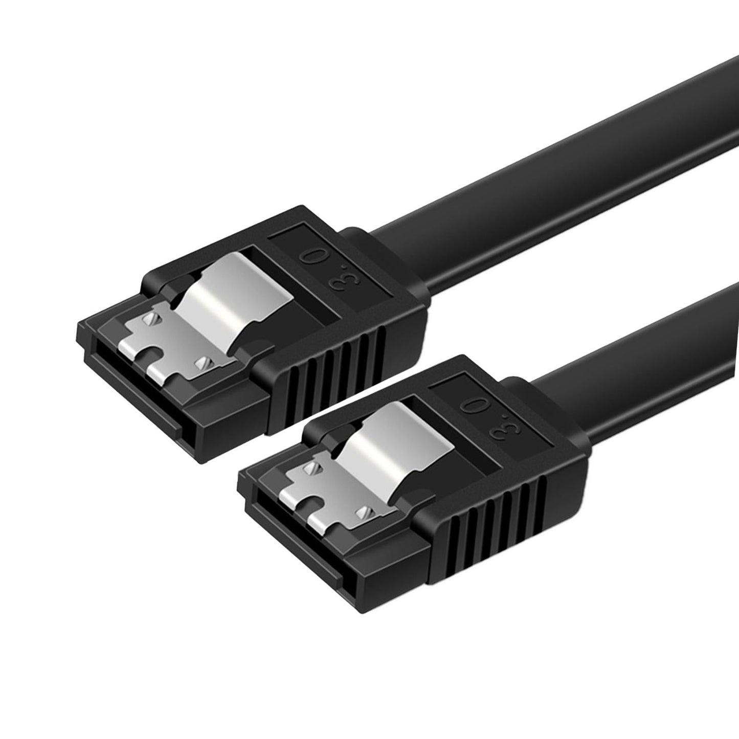 SATA Cable III 3.0 Flat Data Cable 100cm for HDD SDD Black Straight