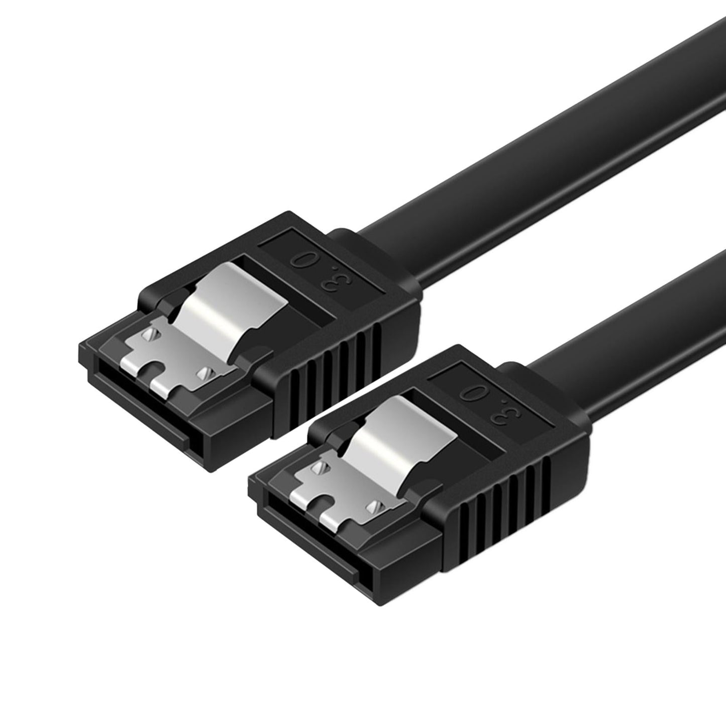 SATA Cable III 3.0 Flat Data Cable 100cm for HDD SDD Black Straight