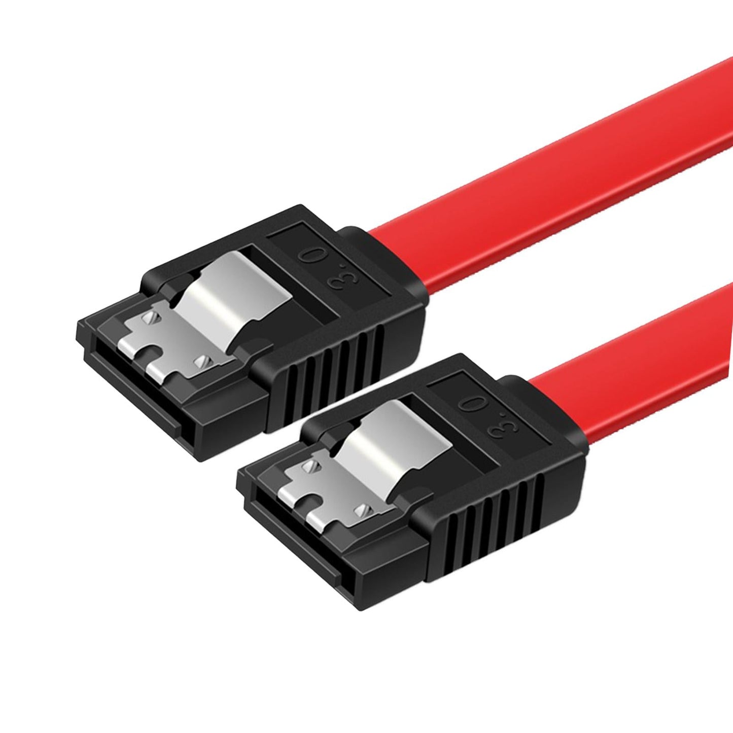 SATA Cable III 3.0 Flat Data Cable 100cm for HDD SDD Red Straight