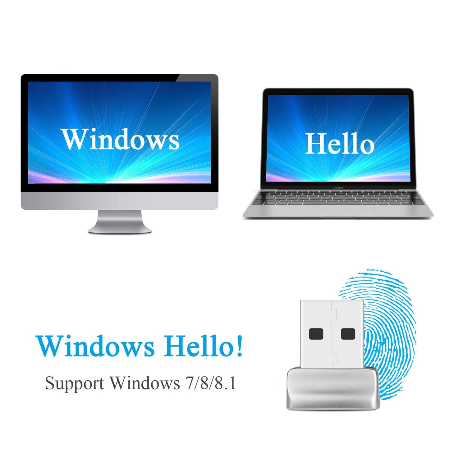 Security Mini USB Fingerprint Reader Matching Sign-in Lock