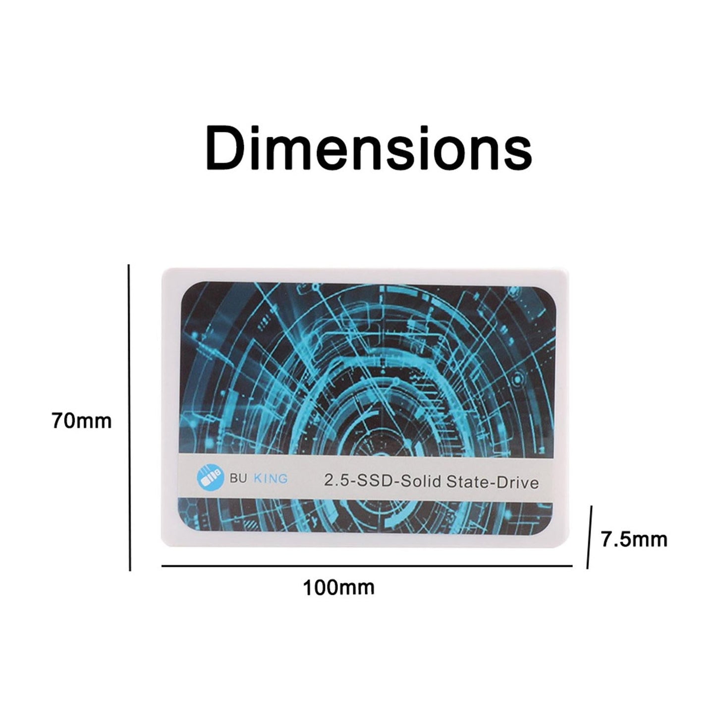 2.5 Inch Solid State Drive SSD for Desktop Laptop PC Durable 100x70x7.5mm 240G