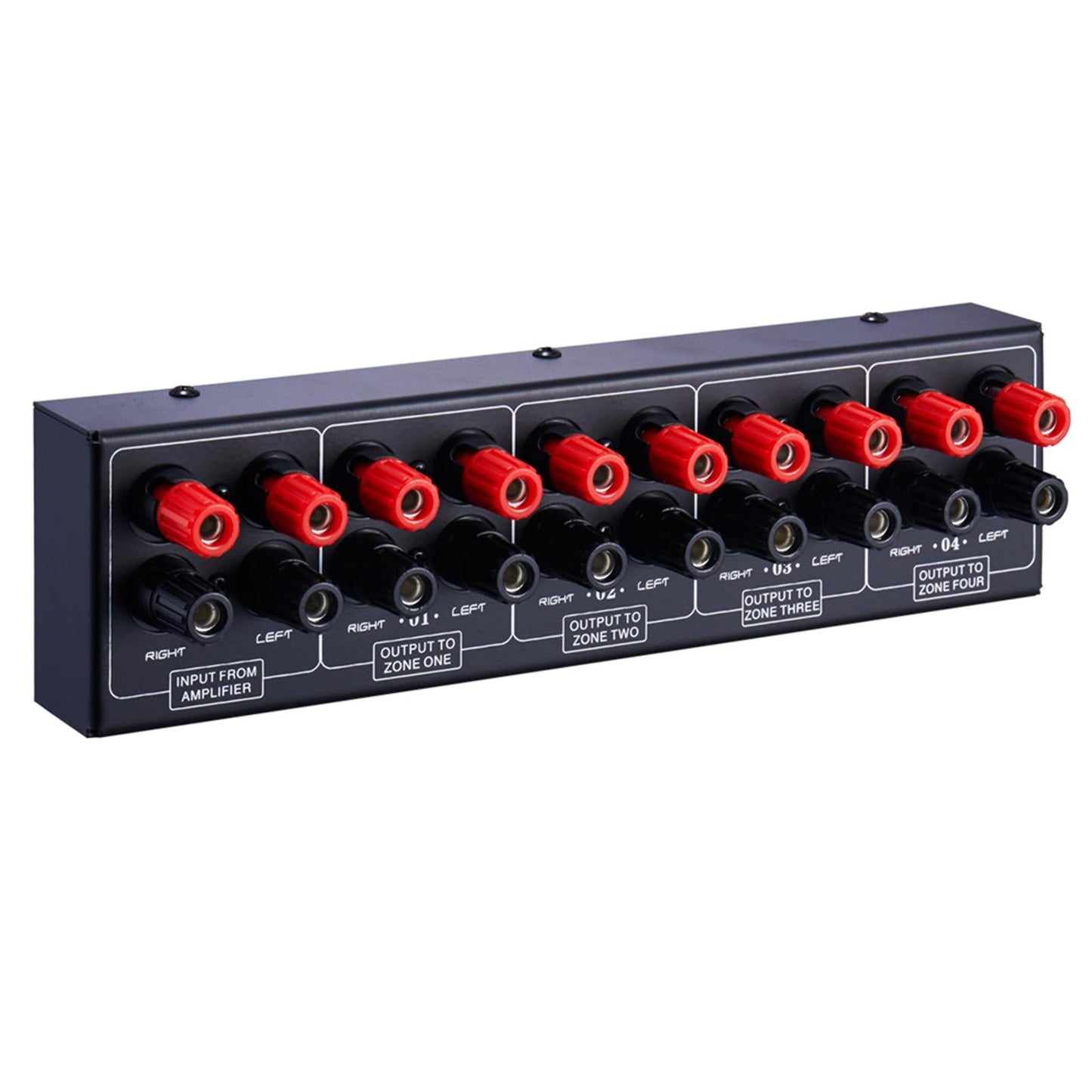 1 In 4 Out Amplifier Distributor Sound Signal Distribution Panel Black