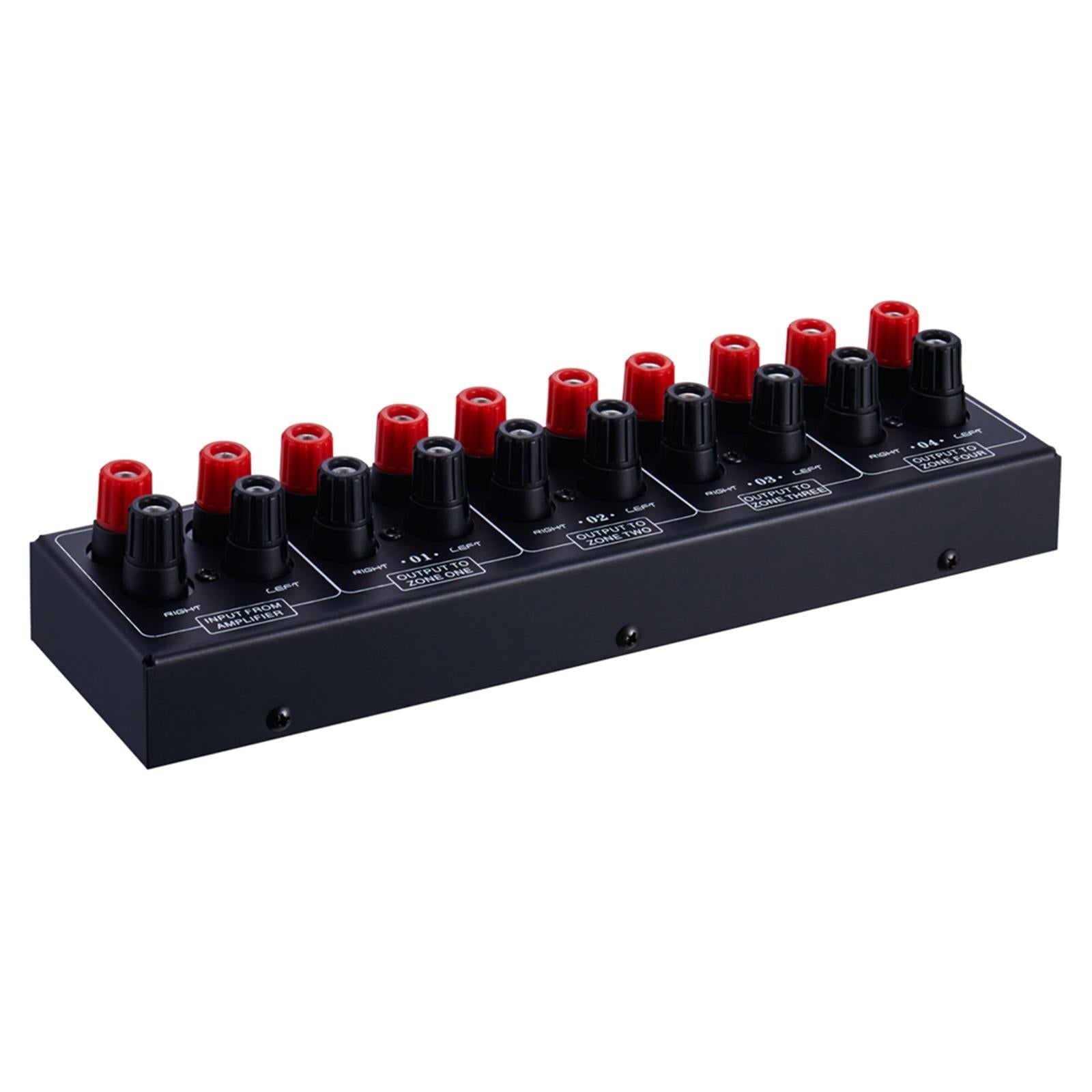 1 In 4 Out Amplifier Distributor Sound Signal Distribution Panel Black