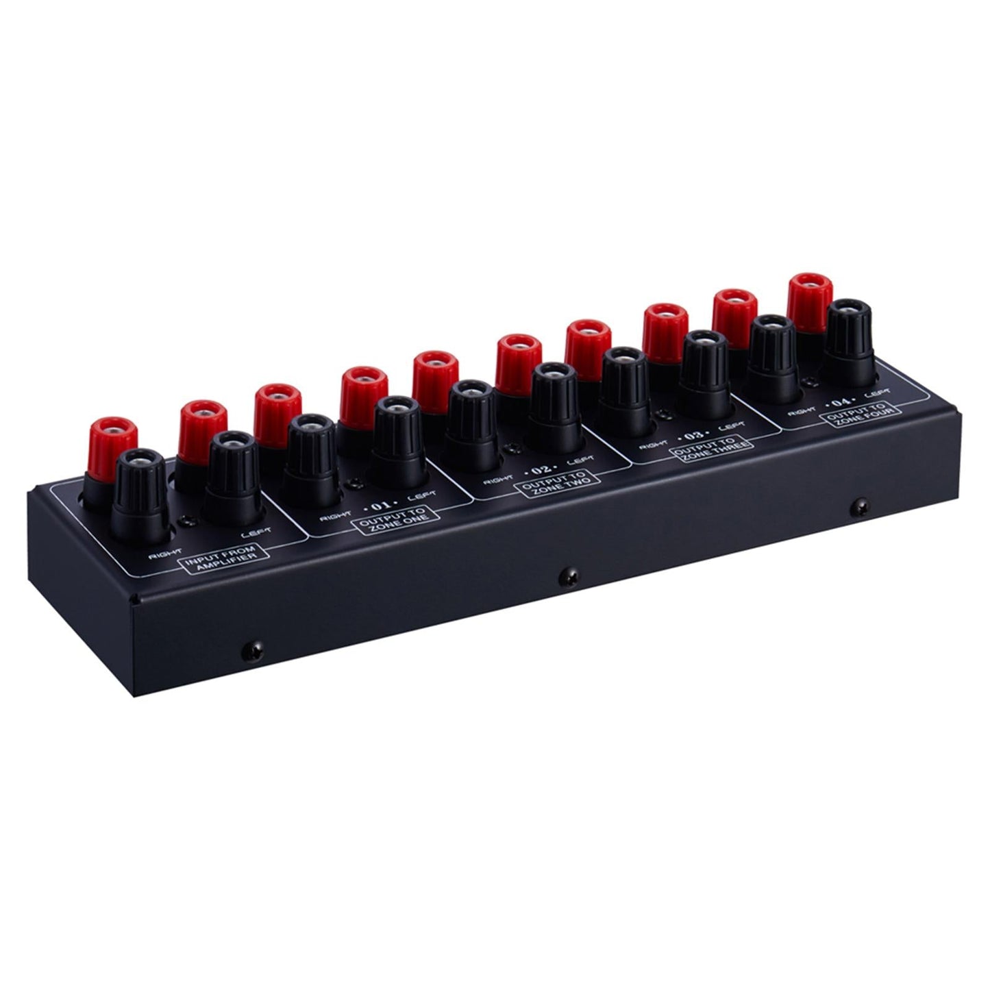 1 In 4 Out Amplifier Distributor Sound Signal Distribution Panel Black