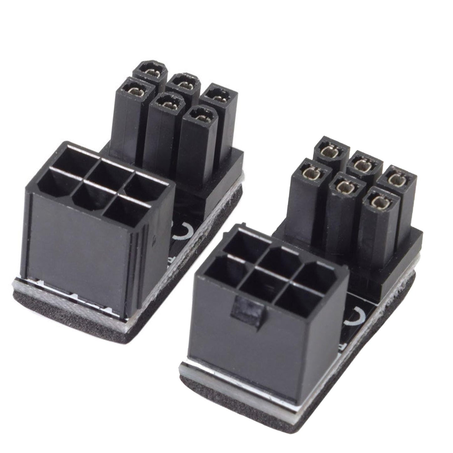 2Pcs GPU 180 Degree Angle Power Adapter Set for Desktops Graphics Card 6PIN