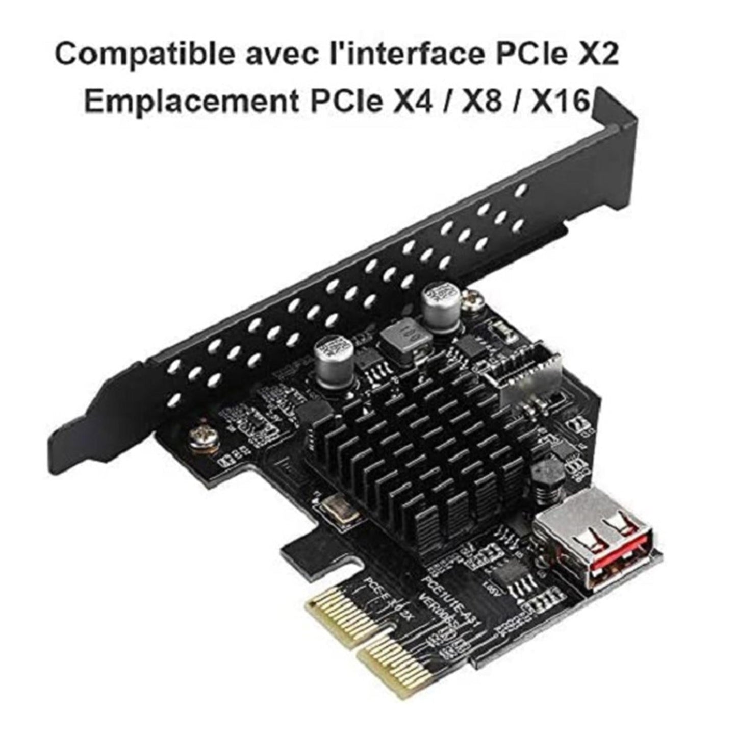 USB3.1 2-Port Expansion Card Front Panel Connector 10 Gbit/s for Desktop PCs