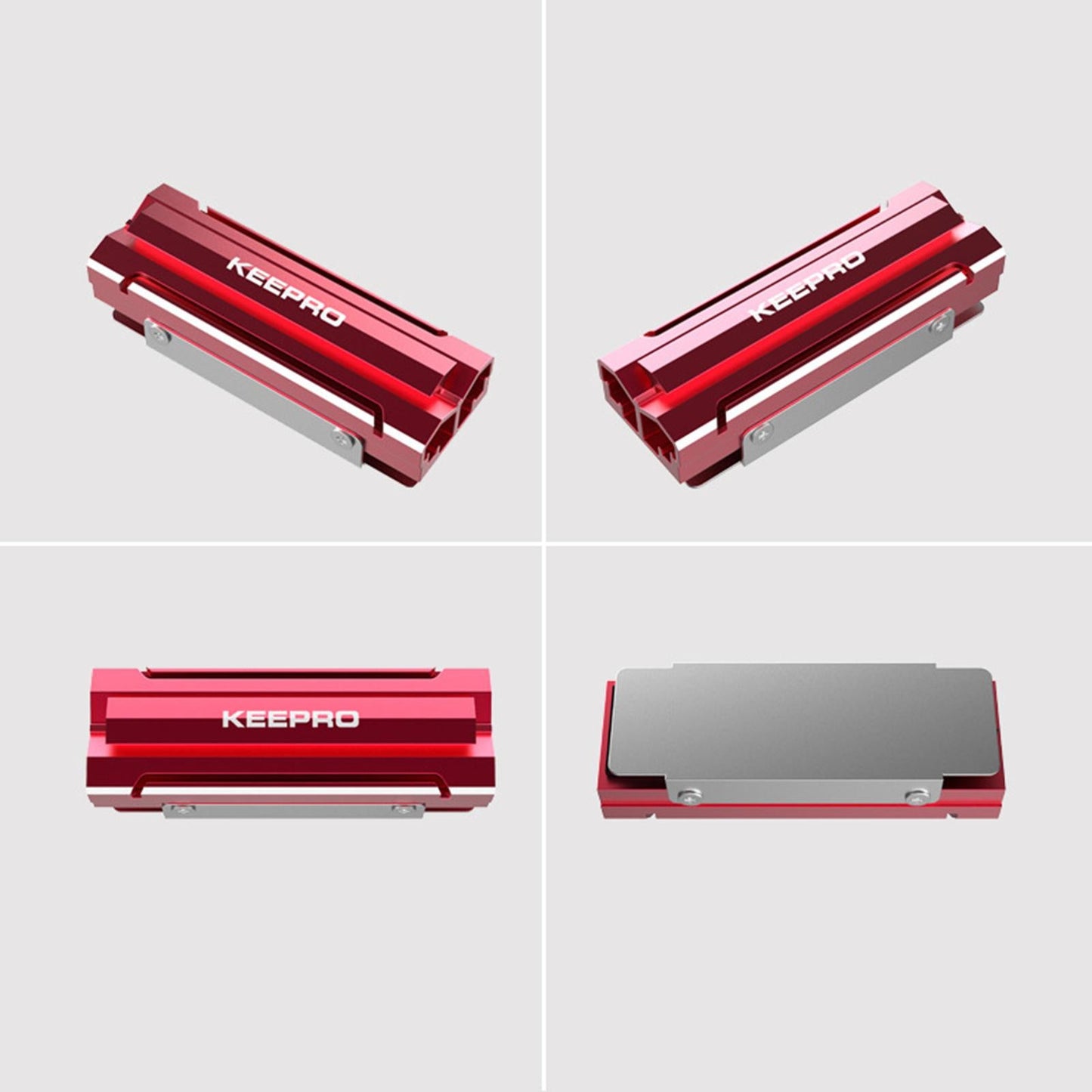 Heatsinks Thermal Pads Double-Sided Design for M.2 2280 SSD  Red