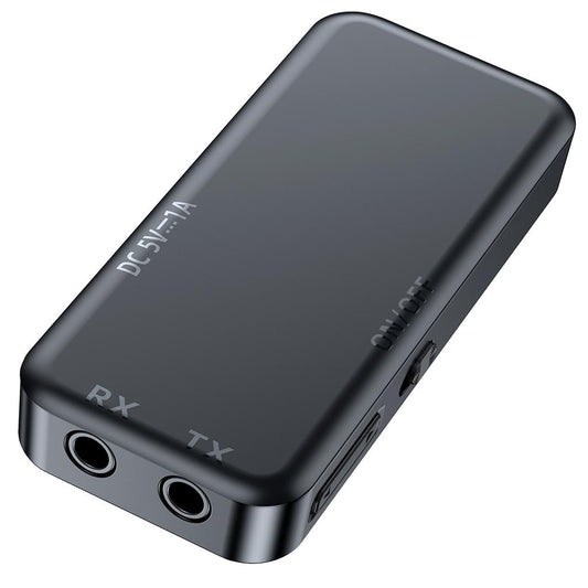 Bluetooth 5.0 Audio Adapter Transmitter and Receiver with Mic Black