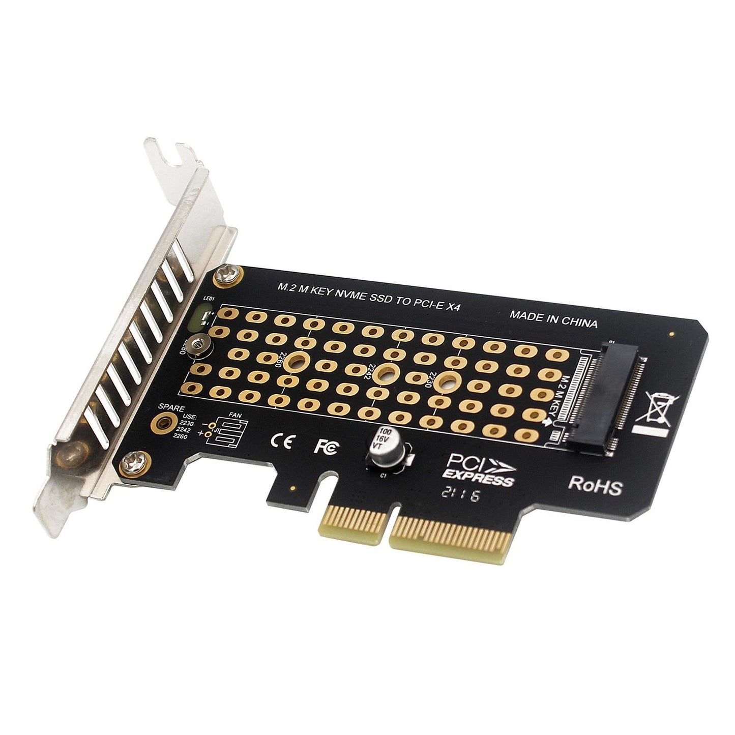 PCI-E To M2 Nvme Adapter PCI-E X4x8x16 Slot Converter Card half height