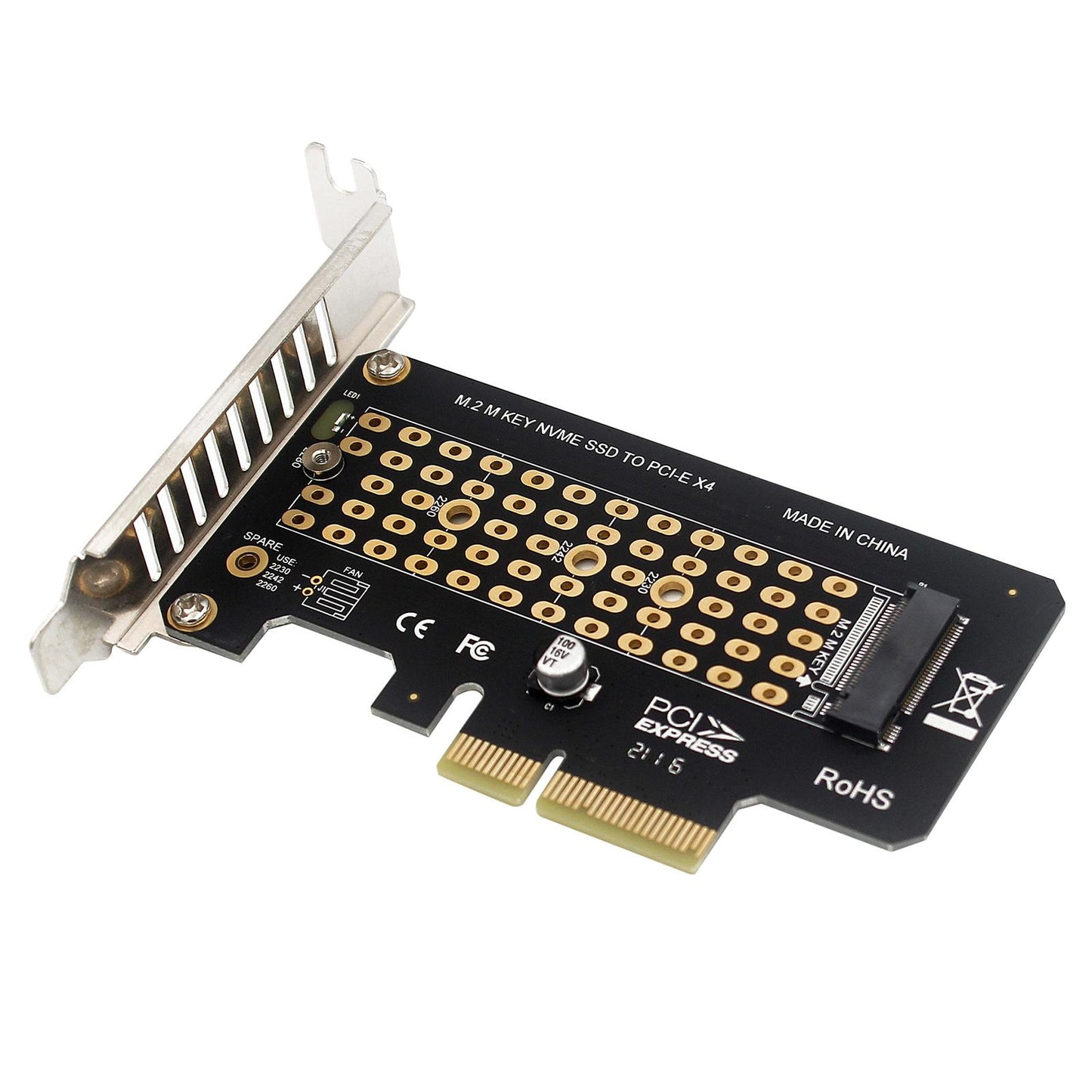PCI-E To M2 Nvme Adapter PCI-E X4x8x16 Slot Converter Card half height