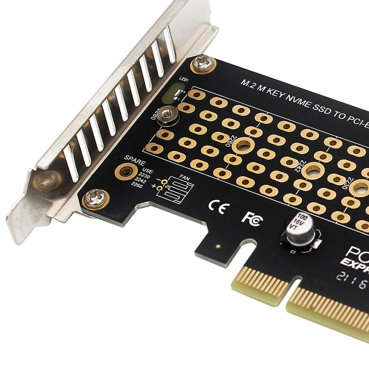 PCI-E To M2 Nvme Adapter PCI-E X4x8x16 Slot Converter Card half height