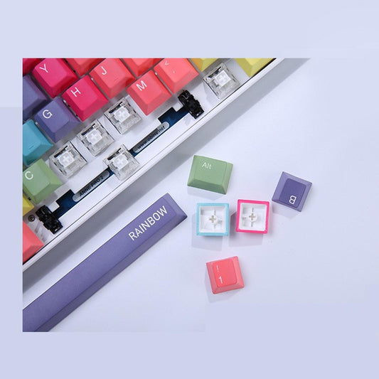 61 Keys Rainbow Keycaps OEM Profile DIY Keyboard Accessories for Cherry