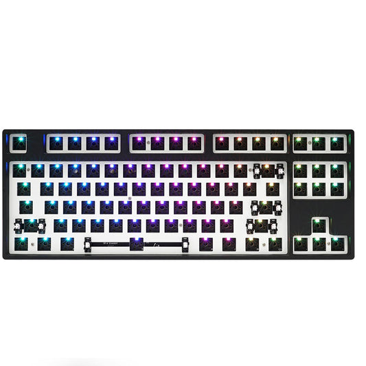 87Key Mechanical Keyboard Kit Hot Swappable Light Effect Black