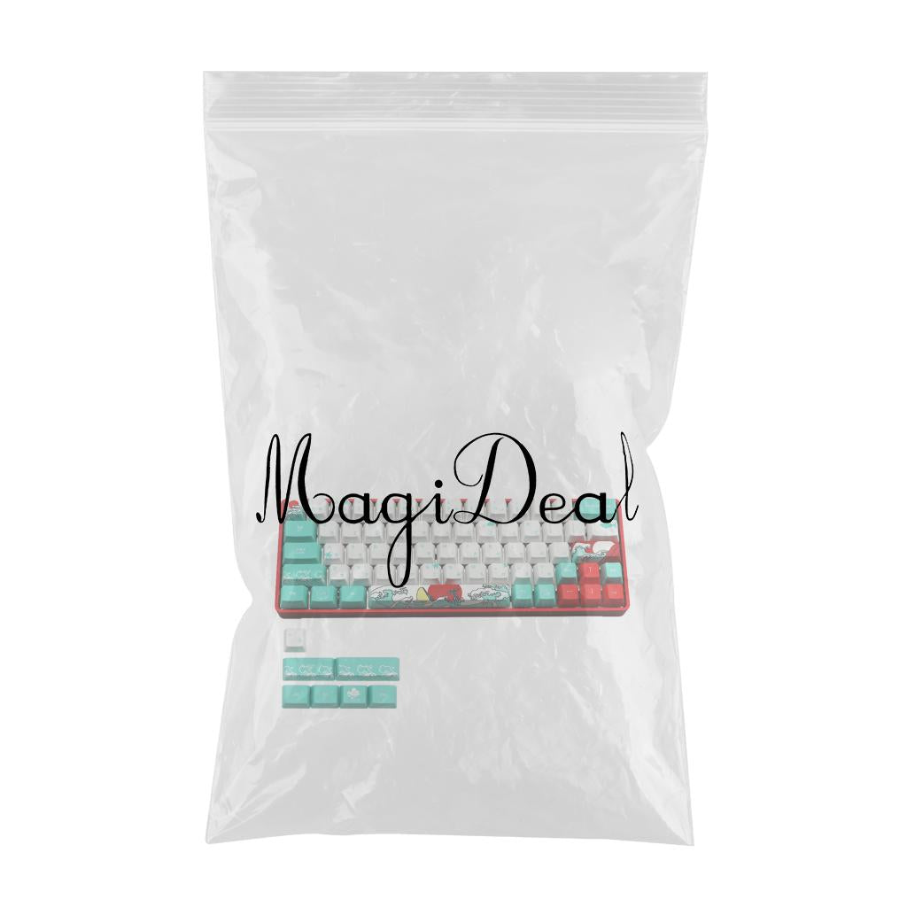 71 Keys Coral Sea Keycaps PBT Dye Sub Set For Cherry MX Keyboards Japanese