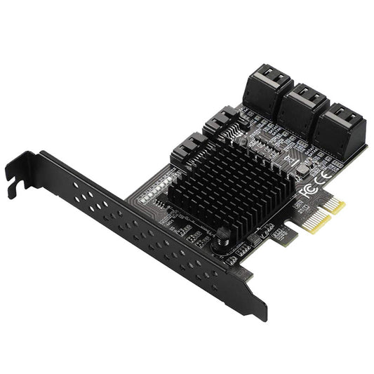 PCIe 8 Ports SATA III 6Gbps Adapter Converter Board Expansion Card for HDD