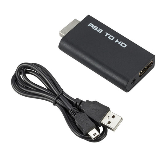 For PS2 to HDMI Converter Adapter 480p with 3.5mm Audio Output for HDTV