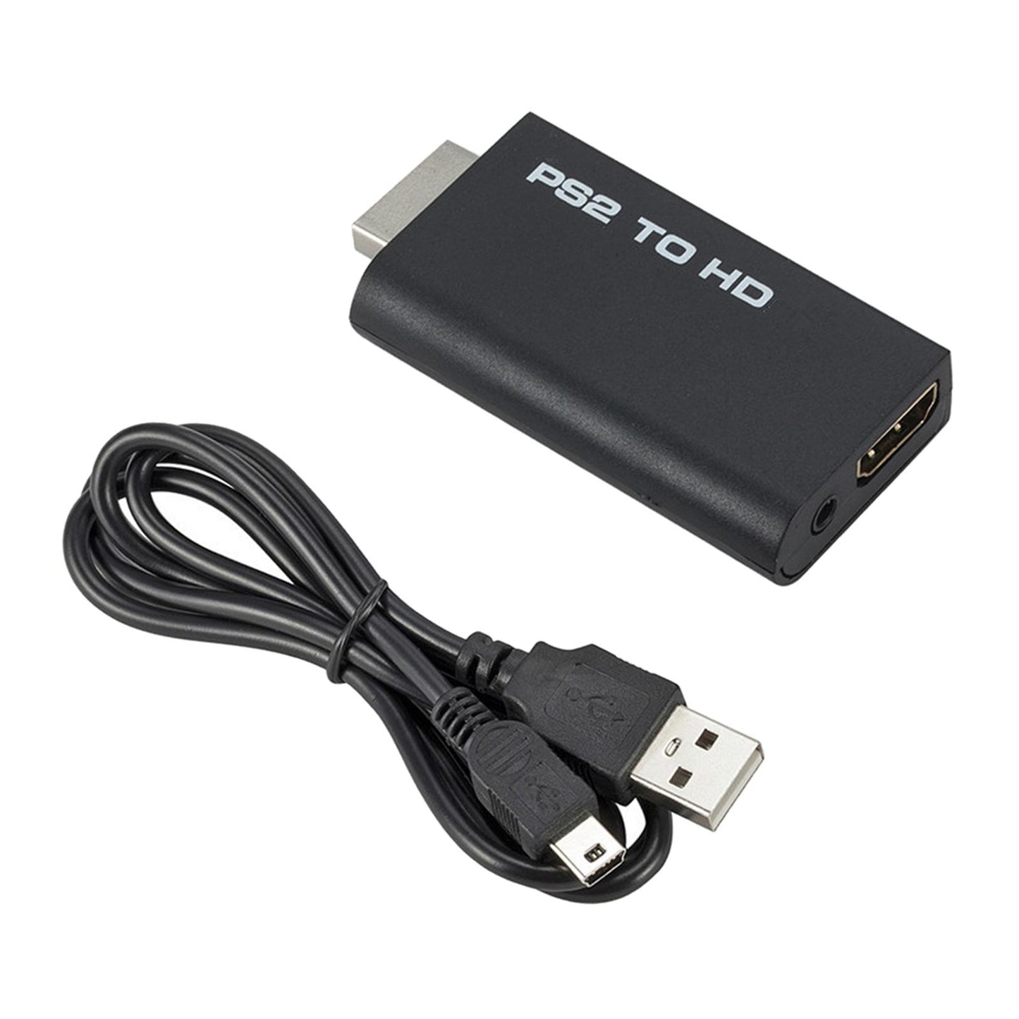 For PS2 to HDMI Converter Adapter 480p with 3.5mm Audio Output for HDTV