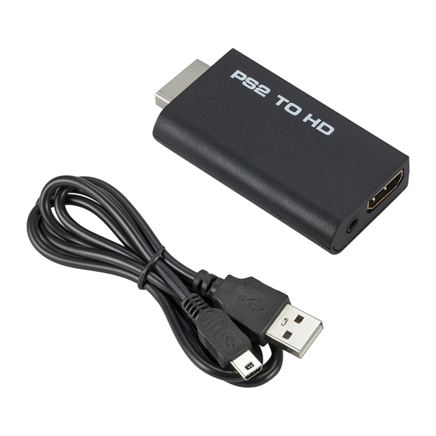 For PS2 to HDMI Converter Adapter 480p with 3.5mm Audio Output for HDTV