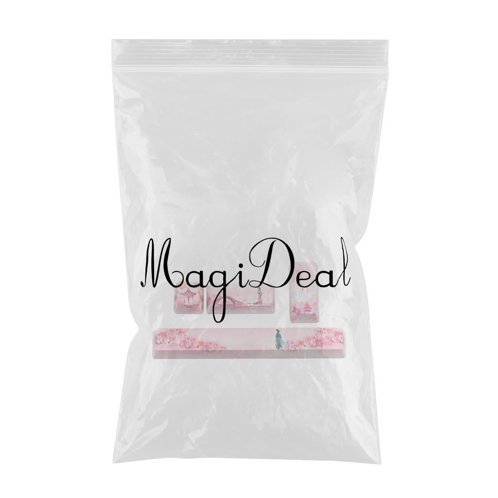 4-pack Keycaps Set PBT Five Sides Dye-Subbed Space Bar 6.25U ESC Entre keys A