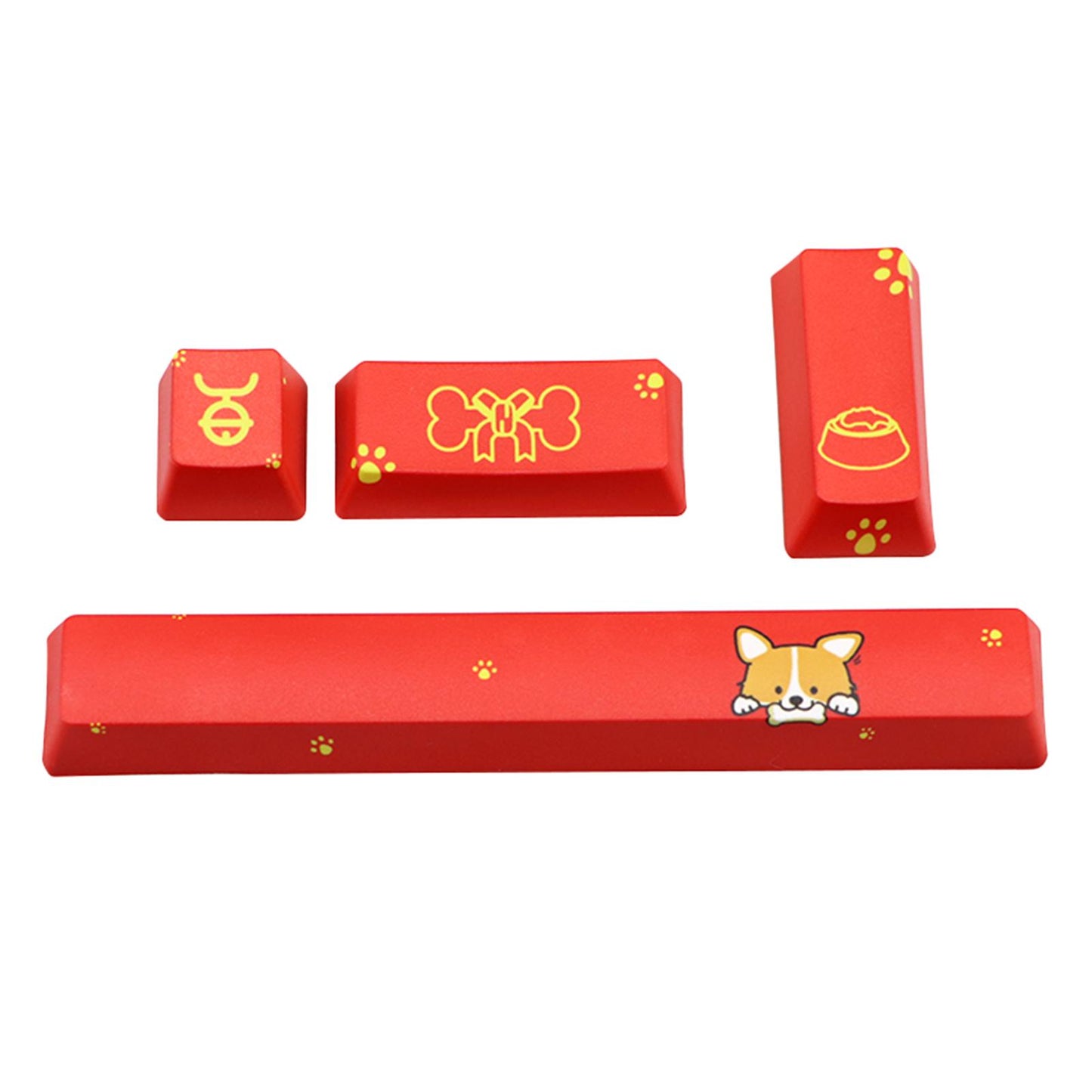 4-pack Keycaps Set PBT Five Sides Dye-Subbed Space Bar 6.25U ESC Entre keys D