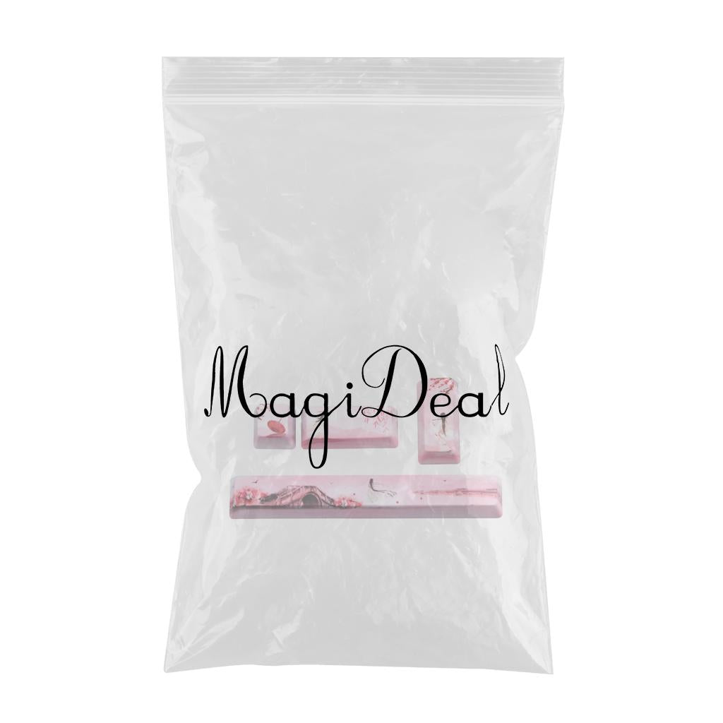 4-pack Keycaps Set PBT Five Sides Dye-Subbed Space Bar 6.25U ESC Entre keys E