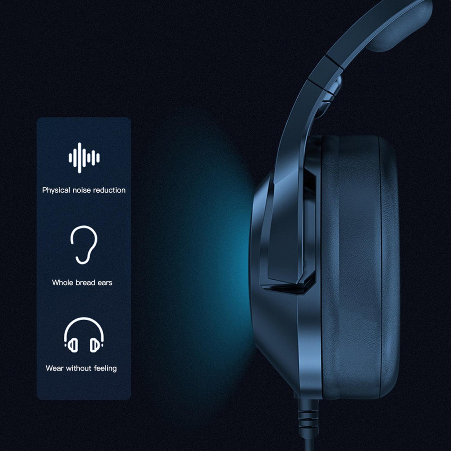 RGB Wired Gaming Headset Headphone with Microphone for PS4 for iPad Laptop