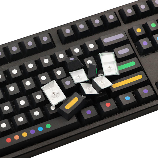 136 Key Mechanical Switch Keyboard Keycaps PBT Keycaps Dustproof  Black