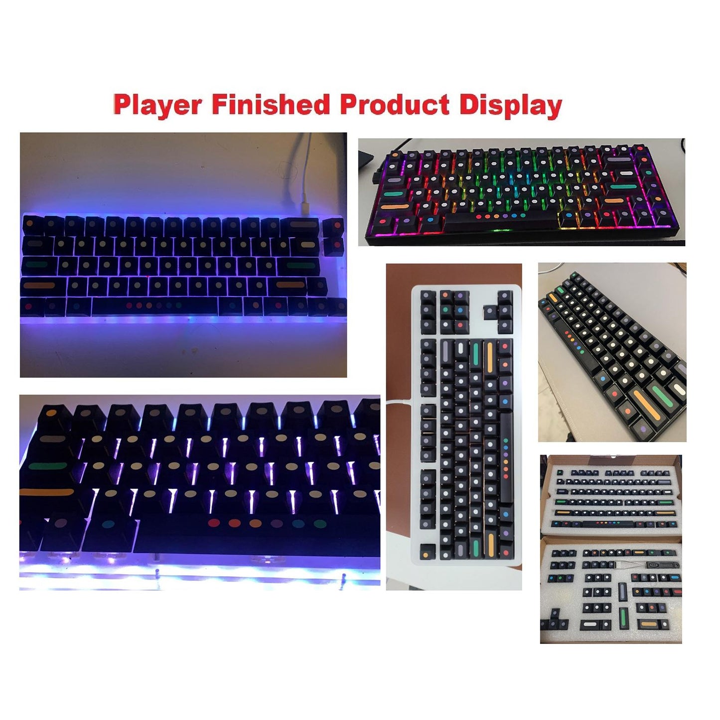 136 Key Mechanical Switch Keyboard Keycaps PBT Keycaps Dustproof  Black