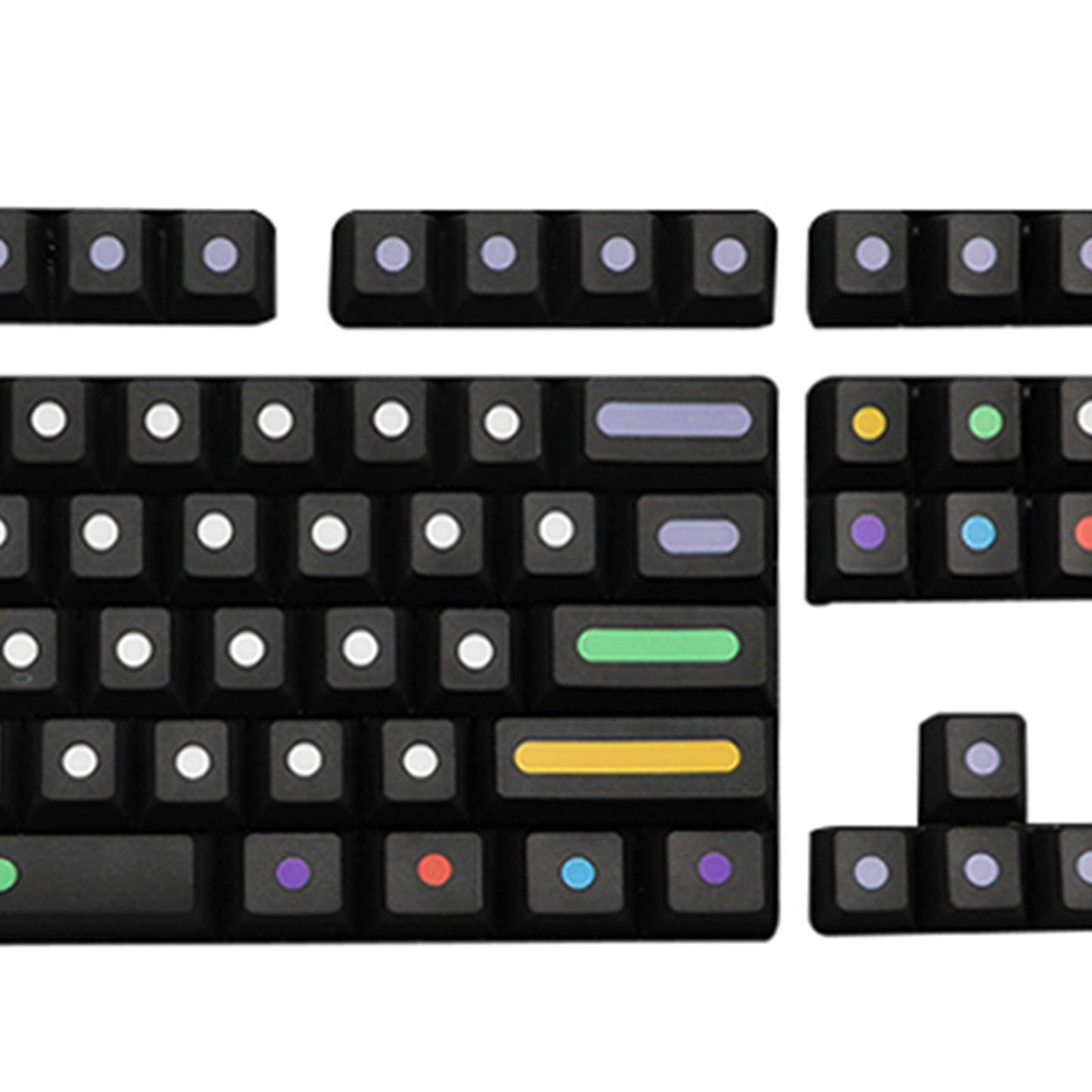 136 Key Mechanical Switch Keyboard Keycaps PBT Keycaps Dustproof  Black
