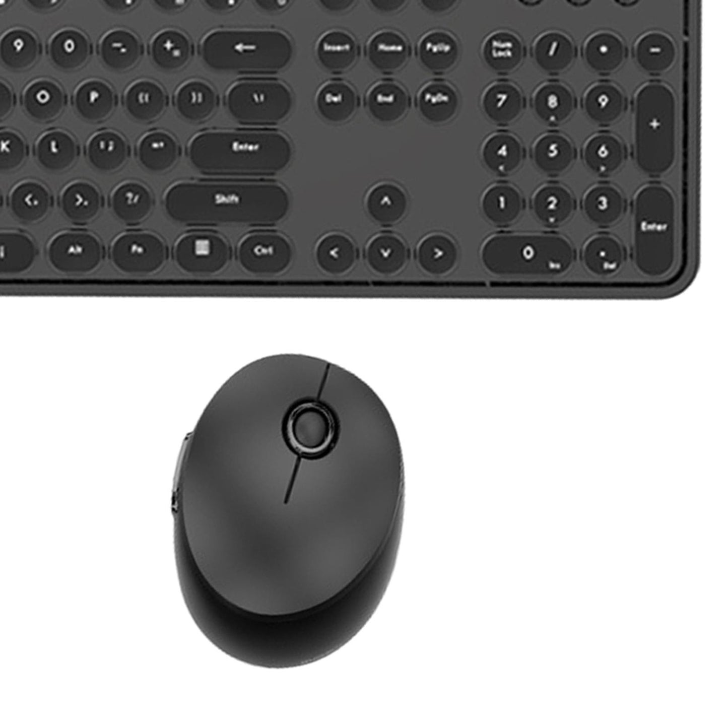 Mini Wireless 2.4G Keyboard with Mouse Combo with Number Pad Black