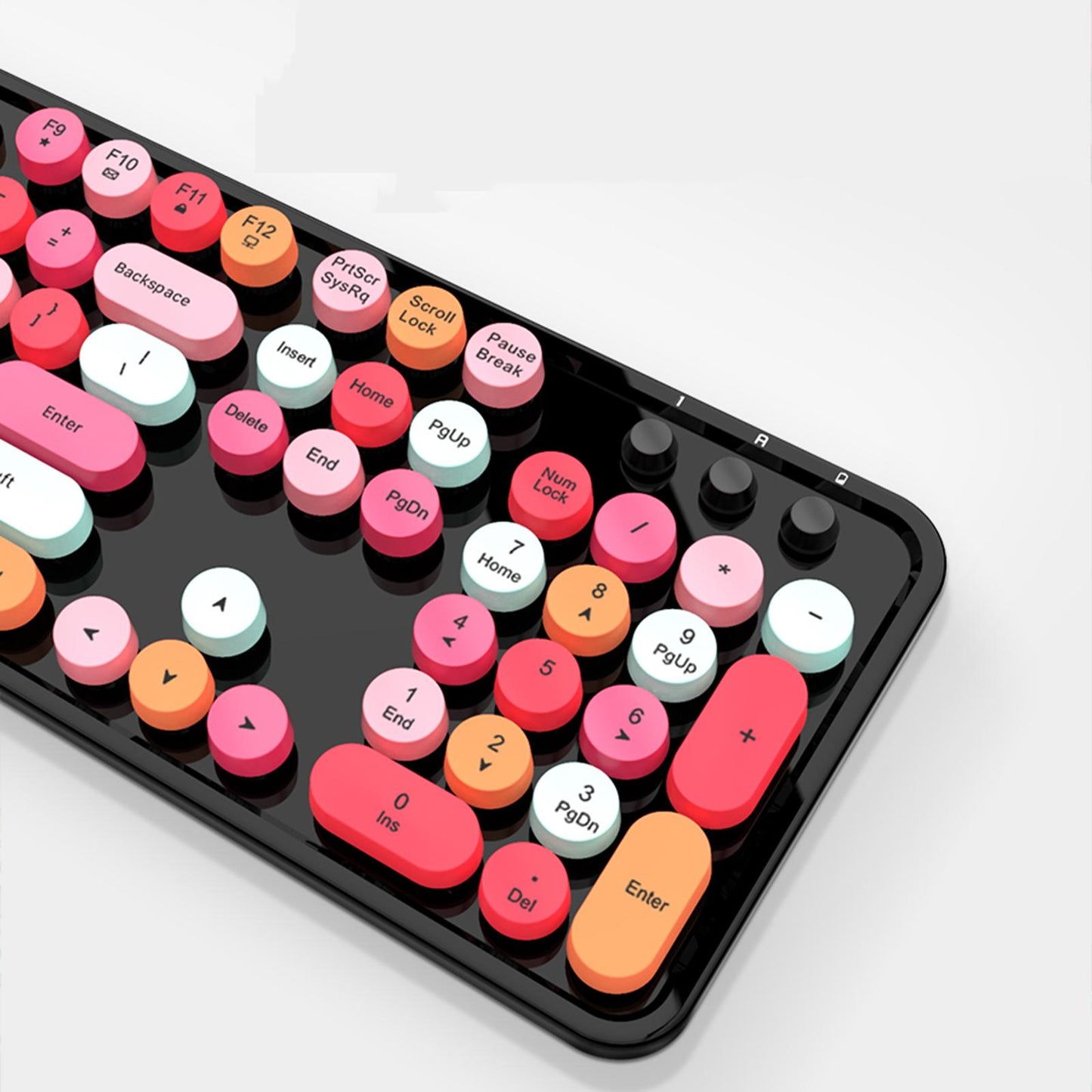 Mini Wireless 2.4G Keyboard with Mouse Combo with Number Pad Colorful