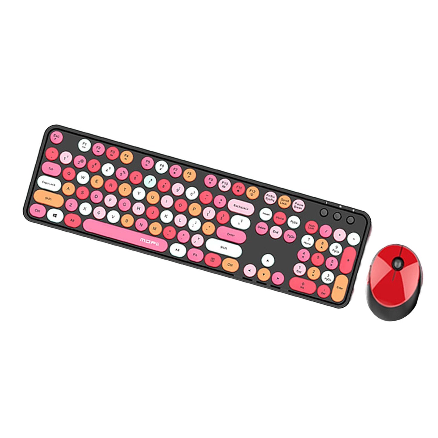 Mini Wireless 2.4G Keyboard with Mouse Combo with Number Pad Colorful