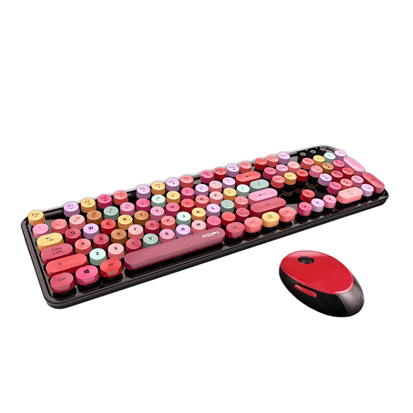 Mini Wireless 2.4G Keyboard with Mouse Combo with Number Pad Colorful