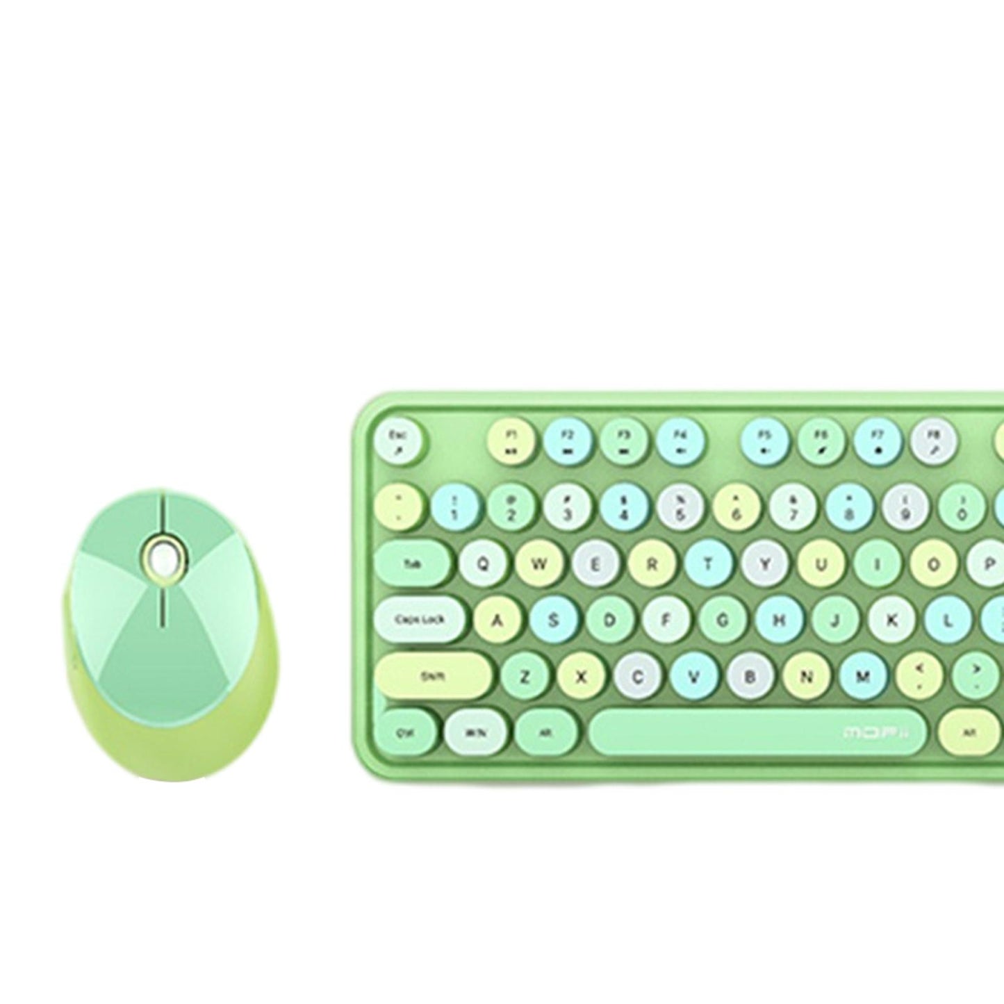 Mini Wireless 2.4G Keyboard with Mouse Combo with Number Pad Green