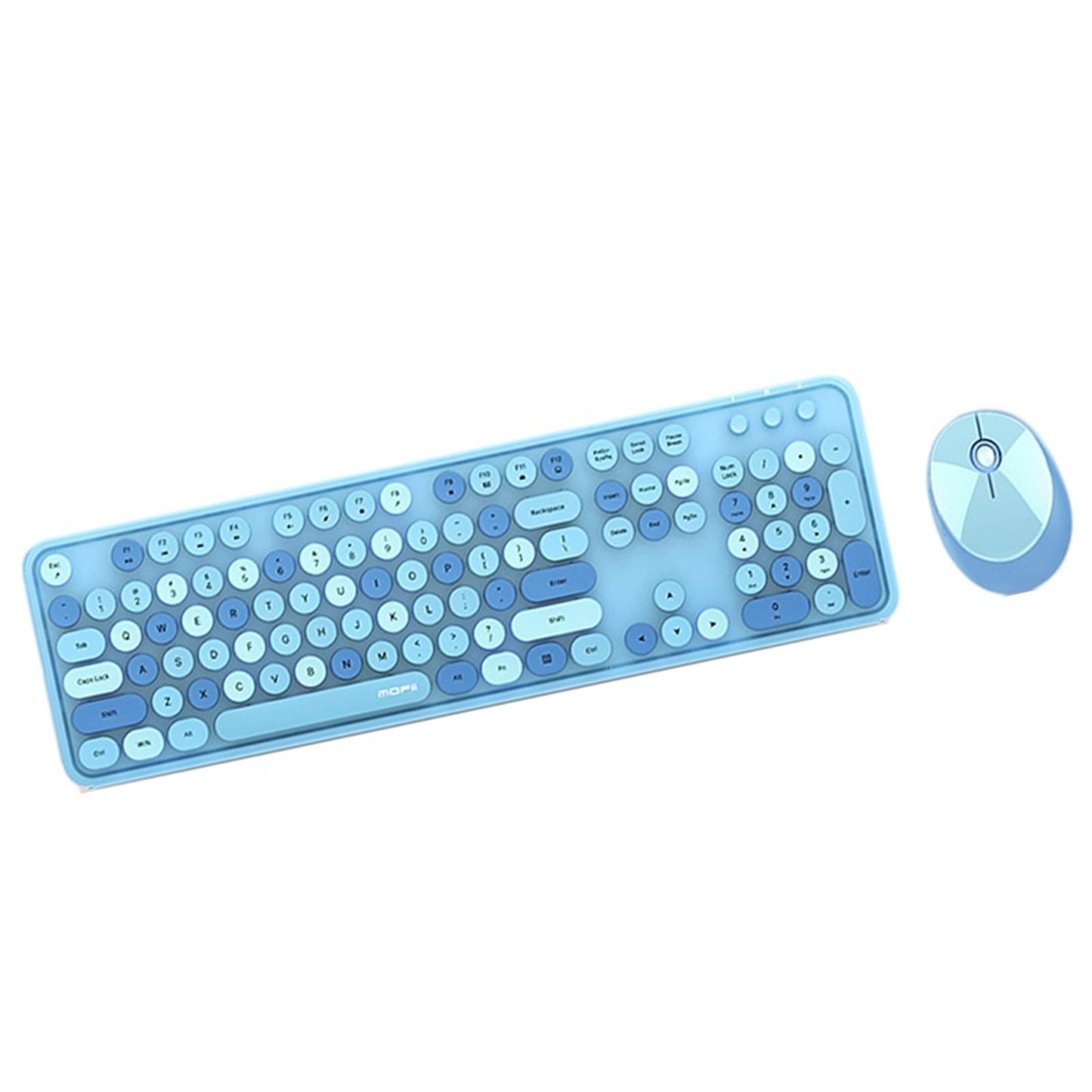 Mini Wireless 2.4G Keyboard with Mouse Combo with Number Pad Blue