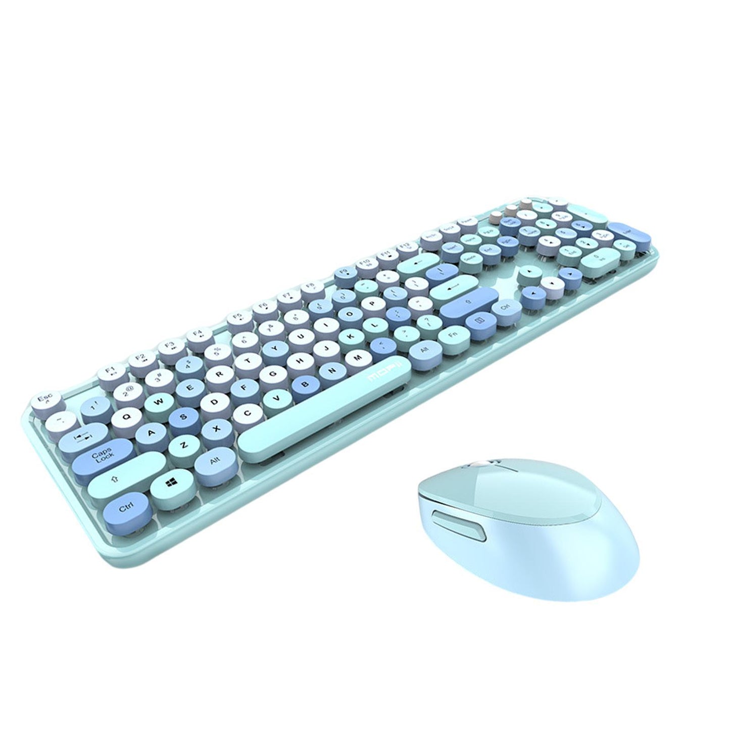 Mini Wireless 2.4G Keyboard with Mouse Combo with Number Pad Blue
