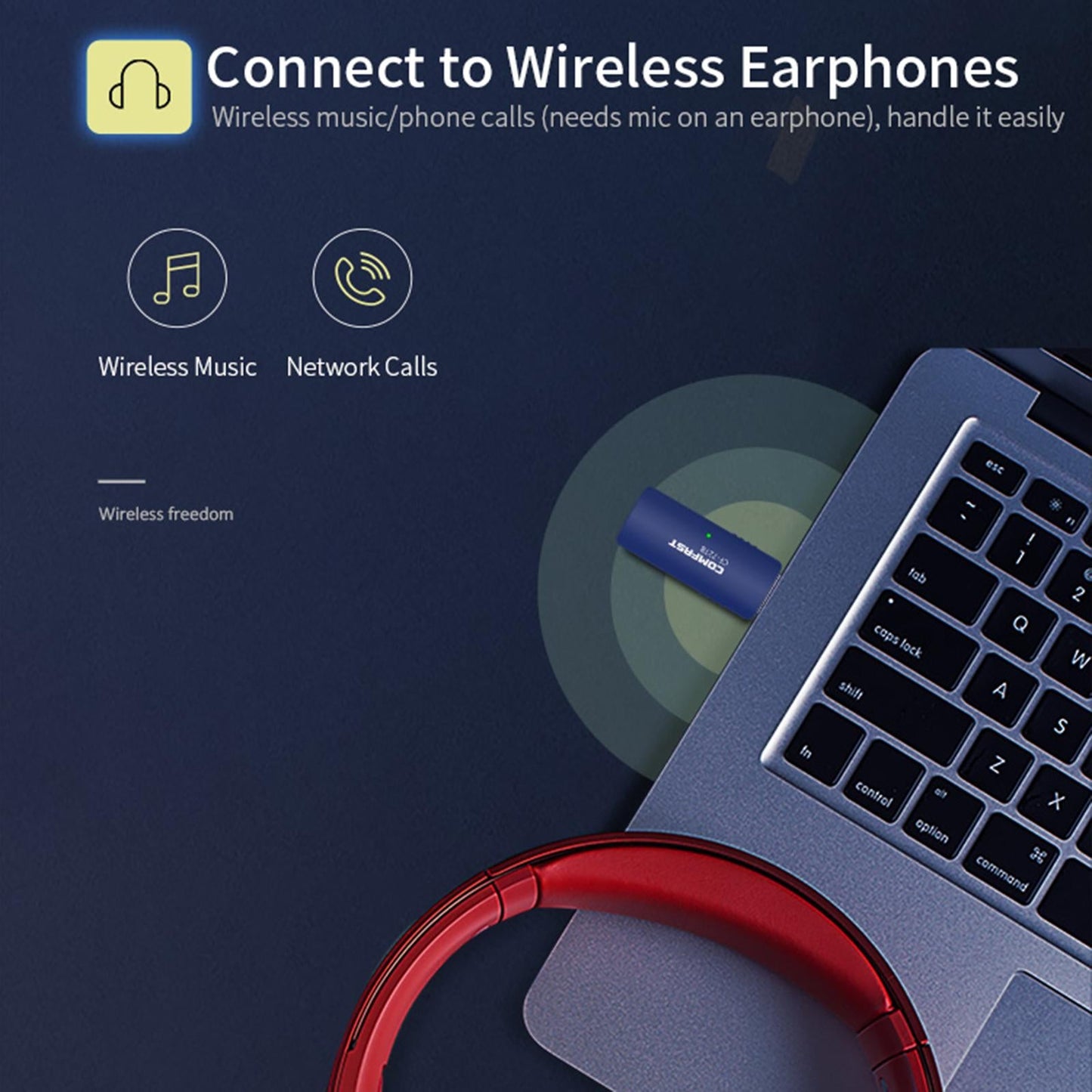 WiFi Adapter 1300Mbps USB Port Bluetooth 4.2 Wireless Network Card Dual Band