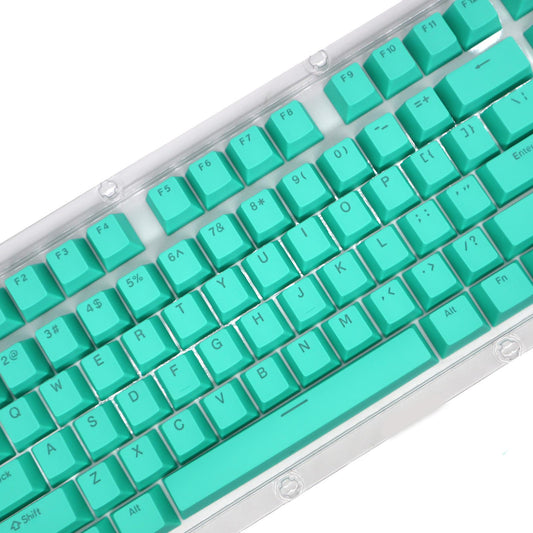DIY PBT 104 Keys Keycaps for 61 64 72 98 Gaming Mechanical Keyboard  Cyan