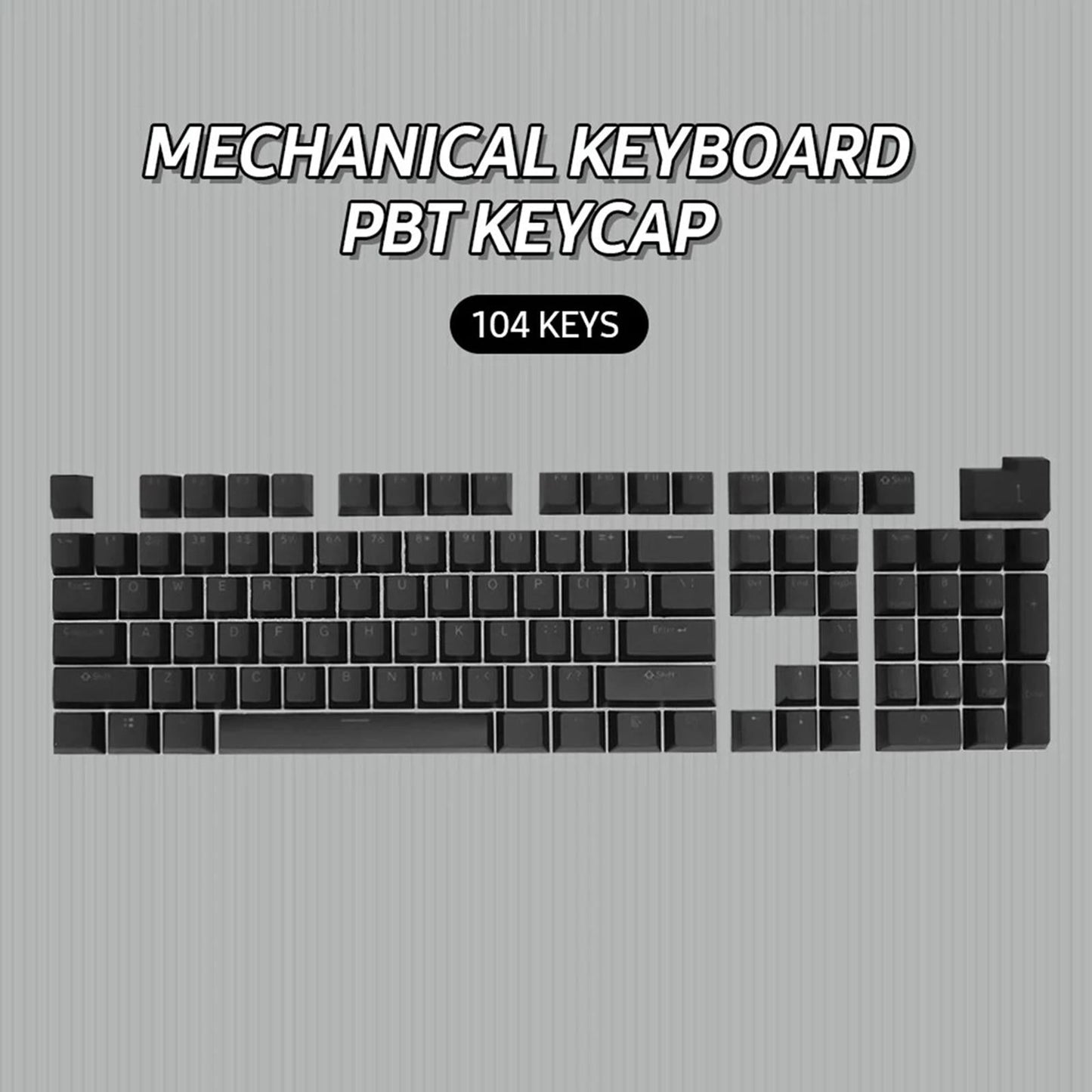 DIY PBT 104 Keys Keycaps for 61 64 72 98 Gaming Mechanical Keyboard  Cyan