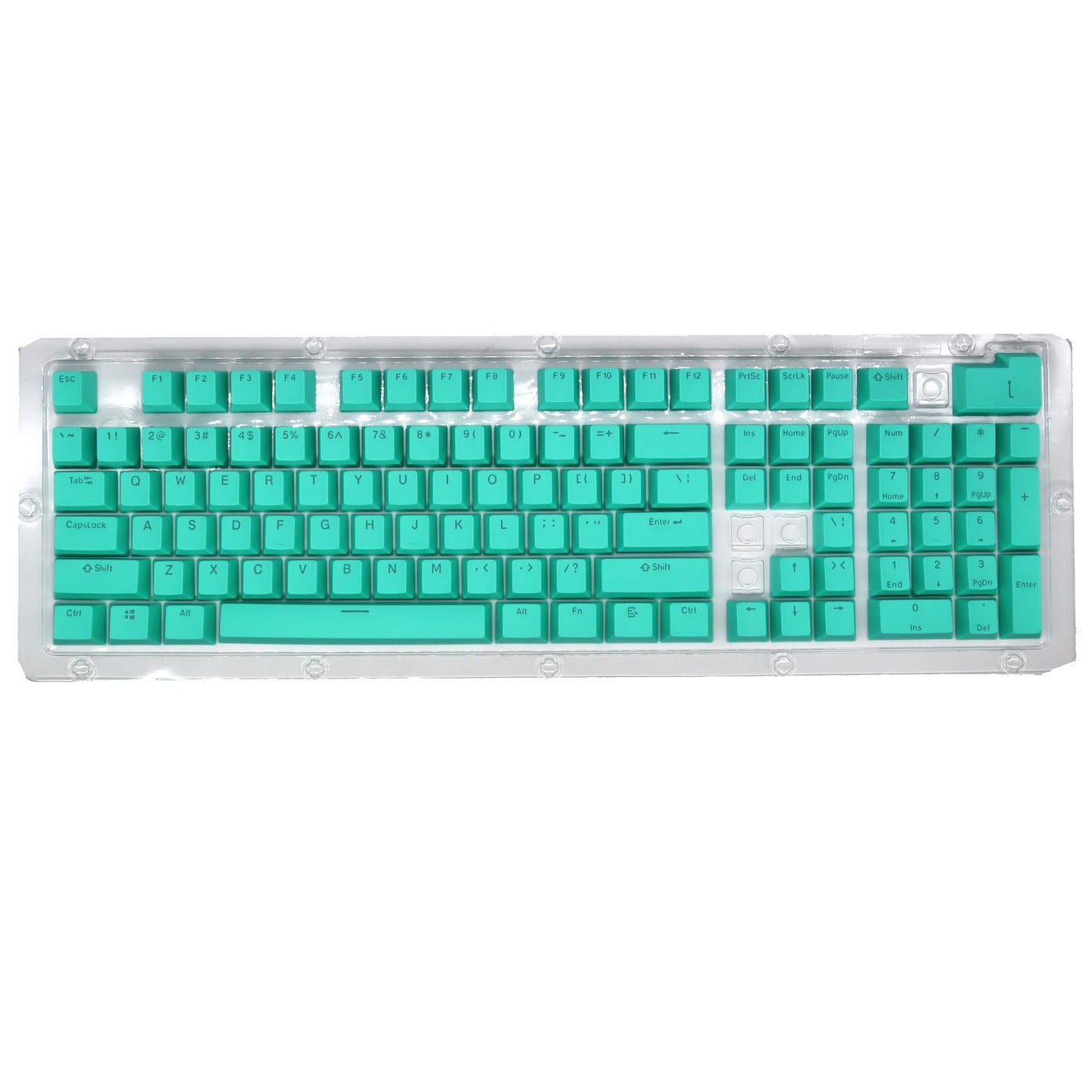 DIY PBT 104 Keys Keycaps for 61 64 72 98 Gaming Mechanical Keyboard  Cyan