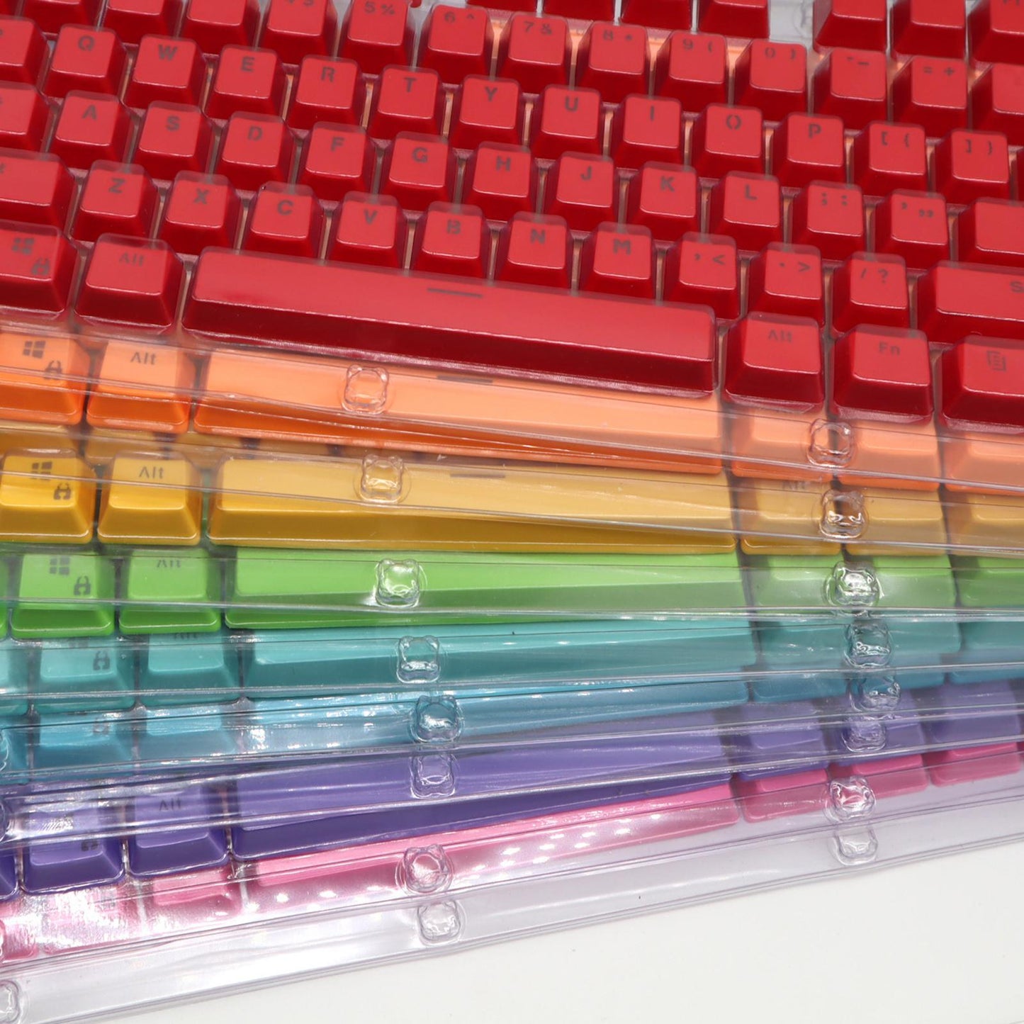 DIY PBT 104 Keys Keycaps for 61 64 72 98 Gaming Mechanical Keyboard  Cyan
