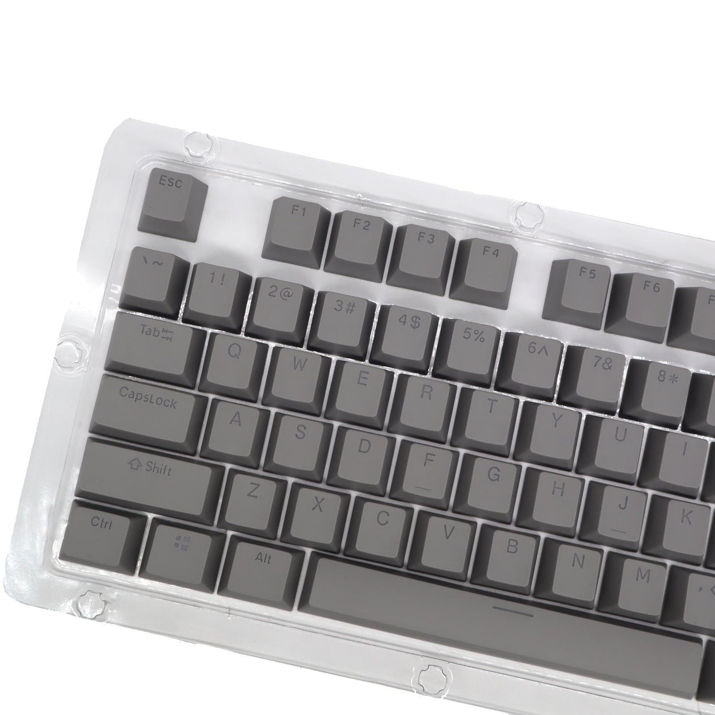 DIY PBT 104 Keys Keycaps for 61 64 72 98 Gaming Mechanical Keyboard  Grey