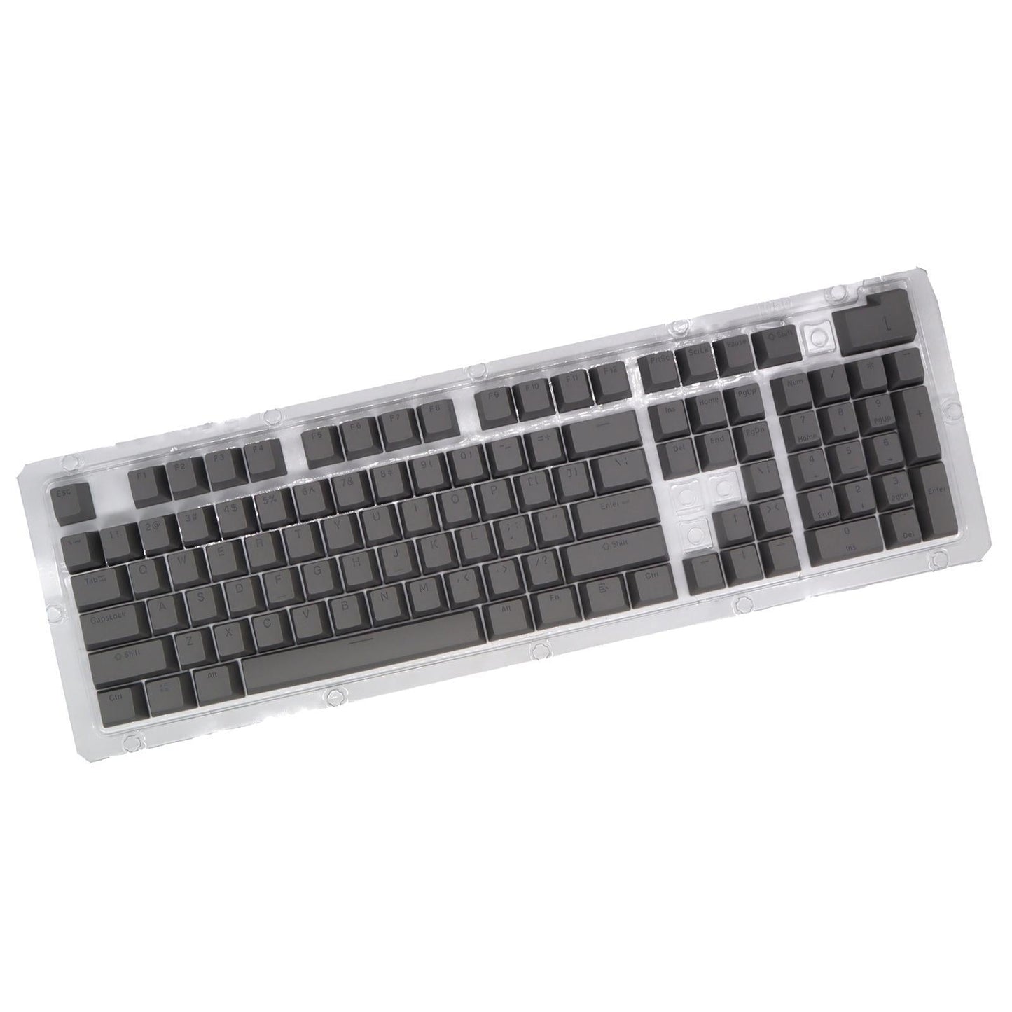 DIY PBT 104 Keys Keycaps for 61 64 72 98 Gaming Mechanical Keyboard  Grey