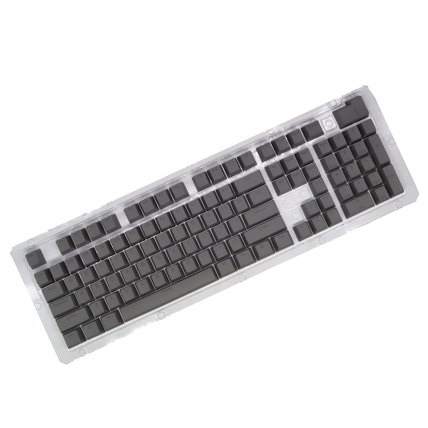 DIY PBT 104 Keys Keycaps for 61 64 72 98 Gaming Mechanical Keyboard  Grey