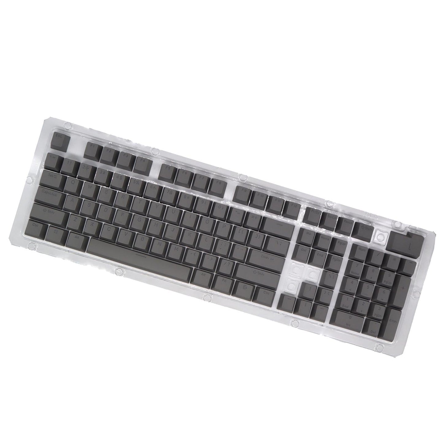 DIY PBT 104 Keys Keycaps for 61 64 72 98 Gaming Mechanical Keyboard  Grey