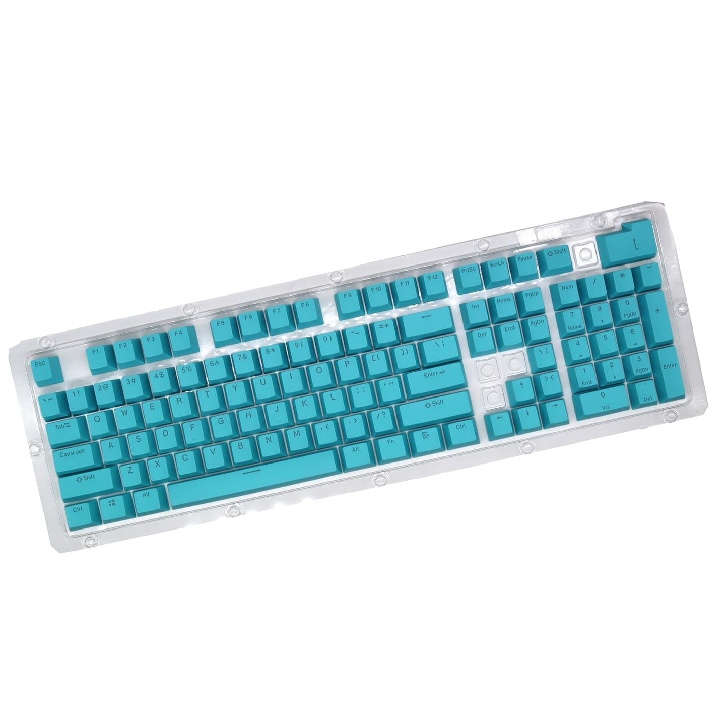 DIY PBT 104 Keys Keycaps for 61 64 72 98 Gaming Mechanical Keyboard  Blue