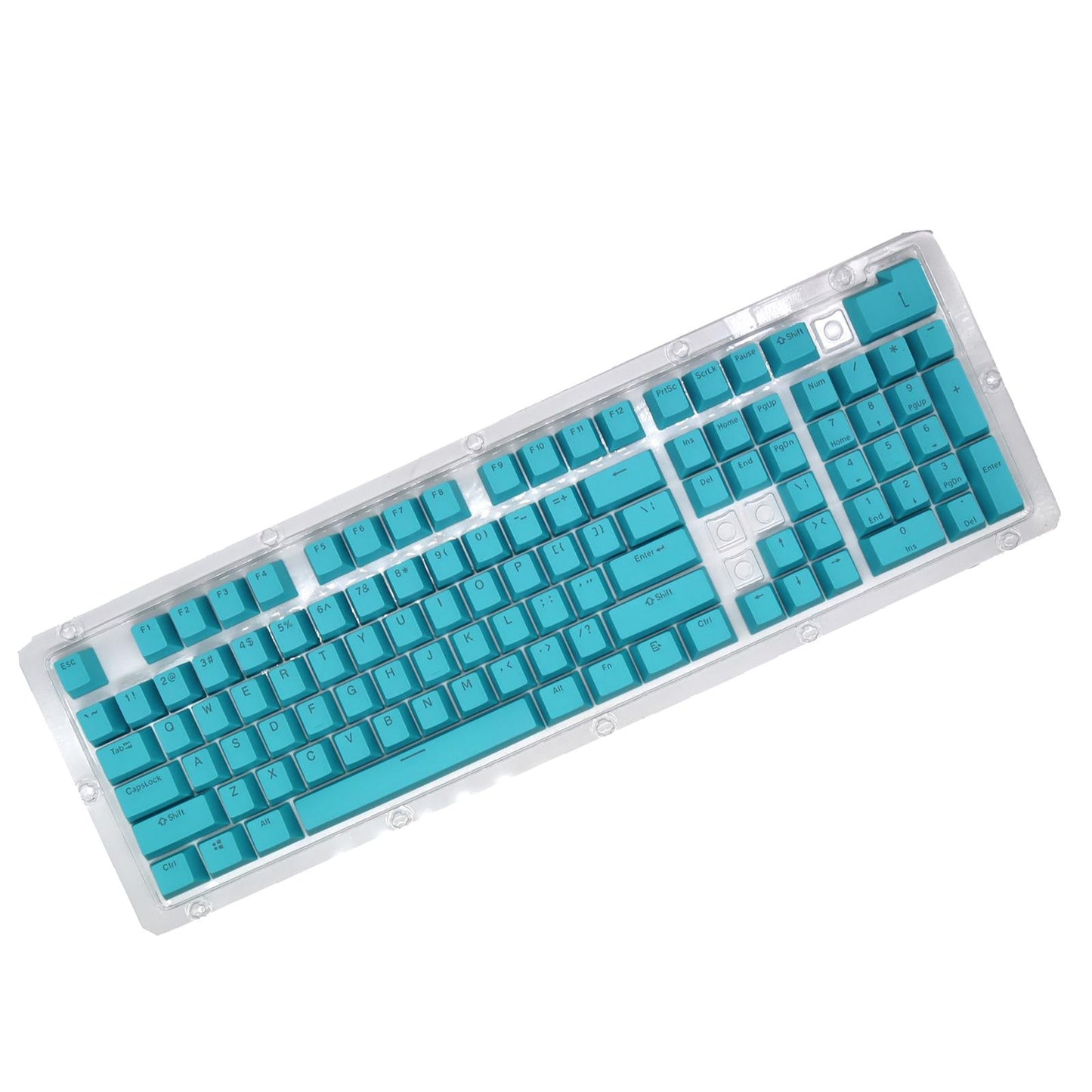 DIY PBT 104 Keys Keycaps for 61 64 72 98 Gaming Mechanical Keyboard  Blue